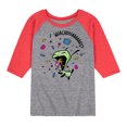 thumbnail image 1 of Invader ZIM - GIR Eating Candy - WHACHOOSAY - Toddler And Youth Raglan Graphic T-Shirt, 1 of 6
