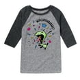 thumbnail image 1 of Invader ZIM - GIR Eating Candy - WHACHOOSAY - Toddler And Youth Raglan Graphic T-Shirt, 1 of 4