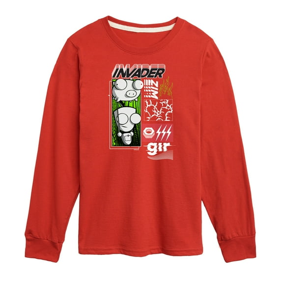 Invader ZIM - GIR Holding Pig in the Air - Toddler And Youth Short Sleeve Graphic T-Shirt