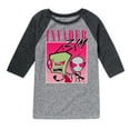 thumbnail image 1 of Invader ZIM - GIR I Love You Piggy - Toddler And Youth Raglan Graphic T-Shirt, 1 of 5