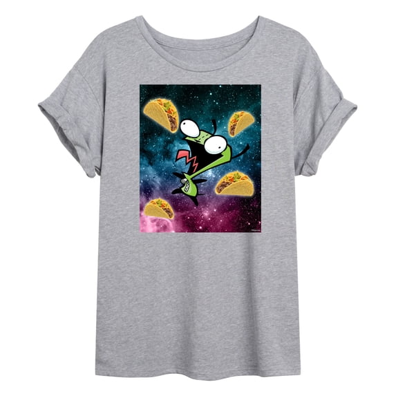 Invader ZIM - GIR Loves Tacos in Space - Women's Oversized T-Shirt