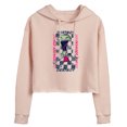 thumbnail image 1 of Invader ZIM - GIR Screaming Destroy - Checkered Board Retro Style - Juniors Cropped Pullover Hoodie, 1 of 5