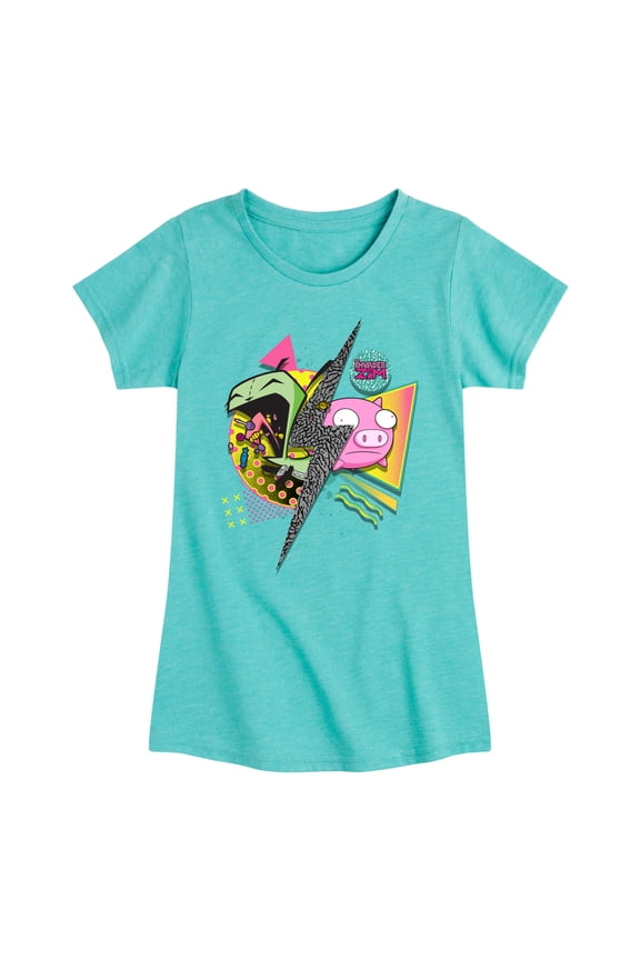 - GIR and Pig - Retro Style - Toddler And Youth Girls Short Sleeve Graphic T-Shirt