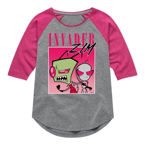 Invader ZIM - GIR and ZIM - Retro Style - Toddler And Youth Girls Short Sleeve Graphic T-Shirt