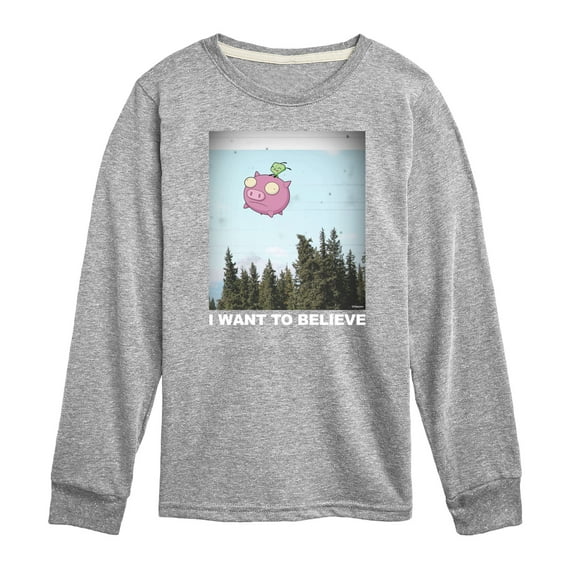 Invader ZIM - Gir Riding A Flying Pig - I Want To Believe - Toddler And Youth Short Sleeve Graphic T-Shirt