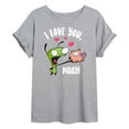 thumbnail image 1 of Invader ZIM - I Love You Piggy - Women's Oversized T-Shirt, 1 of 5