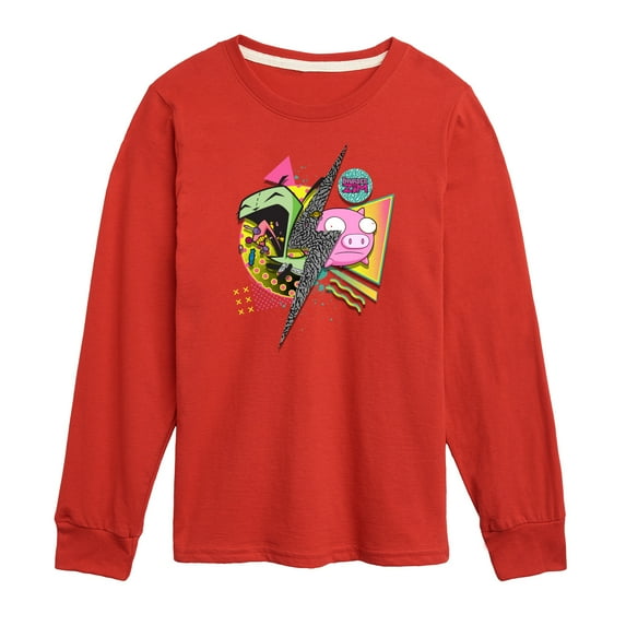 Invader ZIM - Invaders Bolt with Pig - Retro Style - Toddler And Youth Short Sleeve Graphic T-Shirt