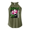 thumbnail image 1 of Invader ZIM - ZIM Angry - Retro Checkered Board - Juniors High Neck Tank Top, 1 of 5