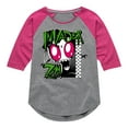 thumbnail image 1 of Invader ZIM - ZIM Angry - Retro Checkered Board - Toddler And Youth Girls Raglan Graphic T-Shirt, 1 of 5