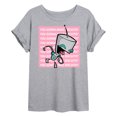 thumbnail image 1 of Invader ZIM - ZIM Happily Sticking His Tongue Out - You Gonna Make Biscuits - Juniors Ideal Flowy Muscle T-Shirt, 1 of 5