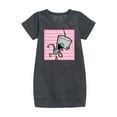 thumbnail image 1 of Invader ZIM - ZIM Happily Sticking His Tongue Out - You Gonna Make Biscuits - Toddler And Youth Girls Fleece Dress, 1 of 4