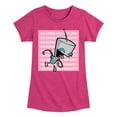 thumbnail image 1 of Invader ZIM - ZIM Happily Sticking His Tongue Out - You Gonna Make Biscuits - Toddler And Youth Girls Short Sleeve Graphic T-Shirt, 1 of 5