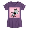 thumbnail image 1 of Invader ZIM - ZIM Happily Sticking His Tongue Out - You Gonna Make Biscuits - Toddler And Youth Girls Short Sleeve Graphic T-Shirt, 1 of 5