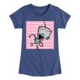 thumbnail image 1 of Invader ZIM - ZIM Happily Sticking His Tongue Out - You Gonna Make Biscuits - Toddler And Youth Girls Short Sleeve Graphic T-Shirt, 1 of 5