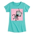 thumbnail image 1 of Invader ZIM - ZIM Happily Sticking His Tongue Out - You Gonna Make Biscuits - Toddler And Youth Girls Short Sleeve Graphic T-Shirt, 1 of 5