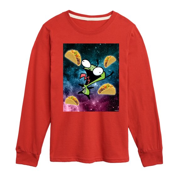 Invader ZIM - ZIM Loves Tacos - Space Background - Toddler And Youth Short Sleeve Graphic T-Shirt