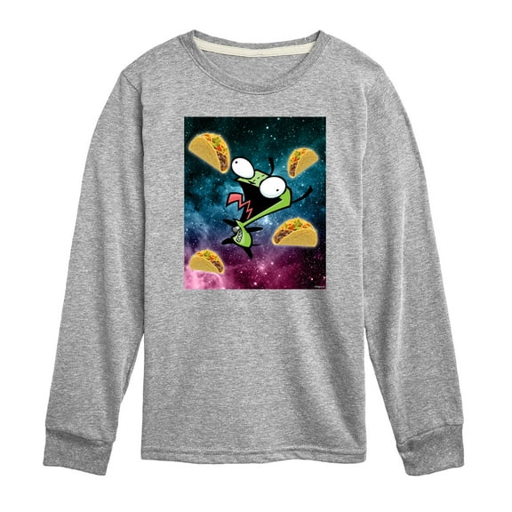 Invader ZIM - ZIM Loves Tacos - Space Background - Toddler And Youth Short Sleeve Graphic T-Shirt