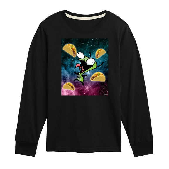 Invader ZIM - ZIM Loves Tacos - Space Background - Toddler And Youth Short Sleeve Graphic T-Shirt