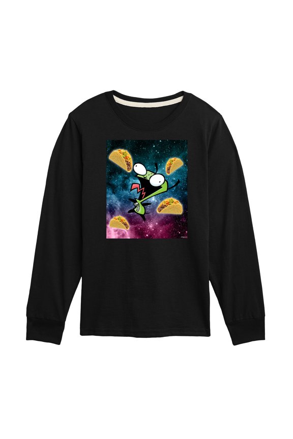 - ZIM Loves Tacos - Space Background - Toddler And Youth Short Sleeve Graphic T-Shirt