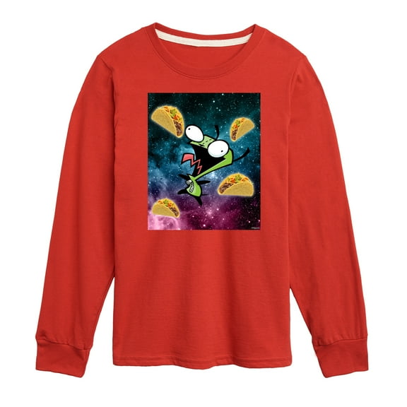 Invader ZIM - ZIM Loves Tacos - Space Background - Toddler And Youth Short Sleeve Graphic T-Shirt