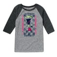thumbnail image 1 of Invader ZIM - ZIM Screaming Destroy - Checkered Board Background - Toddler And Youth Raglan Graphic T-Shirt, 1 of 4
