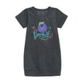 thumbnail image 1 of Invader ZIM - ZIM Screaming I'll Destroy You - Retro Style - Toddler And Youth Girls Fleece Dress, 1 of 4