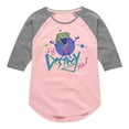 thumbnail image 1 of Invader ZIM - ZIM Screaming I'll Destroy You - Retro Style - Toddler And Youth Girls Raglan T-Shirt, 1 of 4