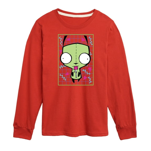 Invader ZIM - ZIM Sticking His Tongue Out - Retro Style Grid - Toddler And Youth Short Sleeve Graphic T-Shirt
