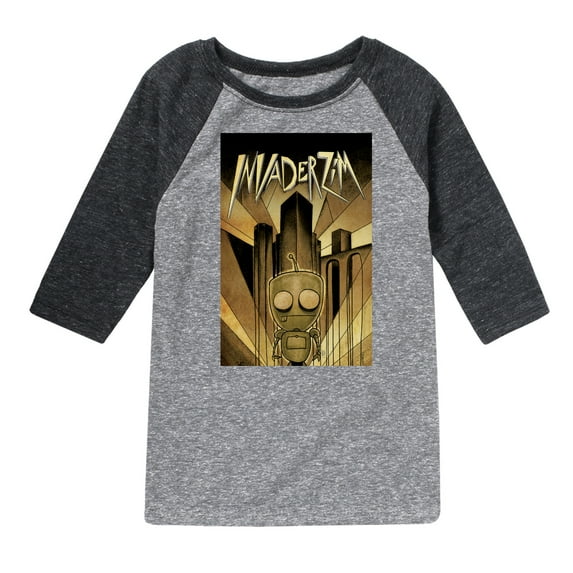 Invader ZIM - ZIM in Gold Metropolis - Toddler And Youth Raglan Graphic T-Shirt