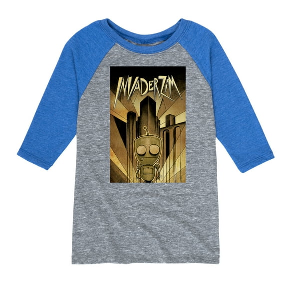 Invader ZIM - ZIM in Gold Metropolis - Toddler And Youth Raglan Graphic T-Shirt