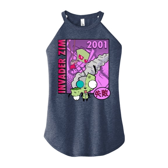 Invader ZIM - ZIM with Kanji Failure - 2001 - Juniors High Neck Tank Top