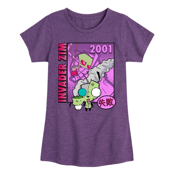 Invader ZIM - ZIM with Kanji Failure - 2001 - Toddler And Youth Girls Short Sleeve Graphic T-Shirt