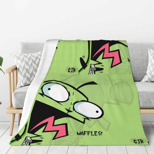InvaderZim (1) Throw Blanket For Couch Super Soft Cozy Blankets For