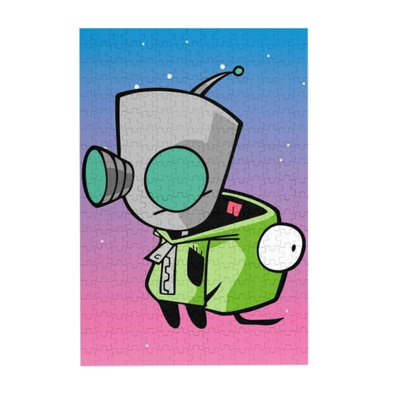Invader Zim 300 Piece Puzzles,Wooden Jigsaw Puzzle,Home Decor Birthday Party Gift,Fun And Challenging Family Games