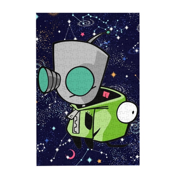 Invader Zim 300 Piece Puzzles,Wooden Jigsaw Puzzle,Home Decor Birthday Party Gift,Fun And Challenging Family Games