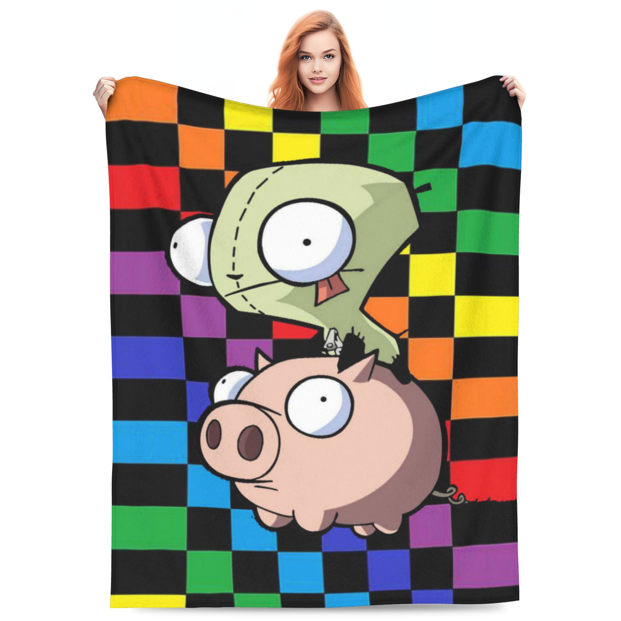 Invader Zim 3D Printing Blanket, Lightweight Throw Blankets Flannel