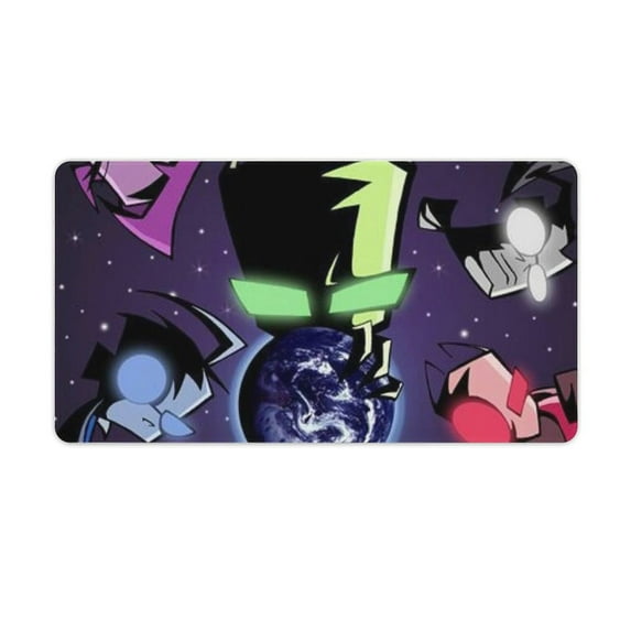 Invader Zim Alien Gir Mouse Pad Extended Gaming No-sliped Large Desk Mat Stitched Edge Keyboard Mat Mousepad