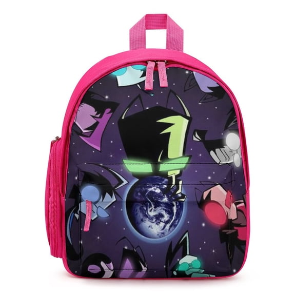 Invader Zim Alien Gir Schoolbag Backpack Lightweight Daypack Adjustable Satchel Bookbag Shoulders Rucksack Travel Bag