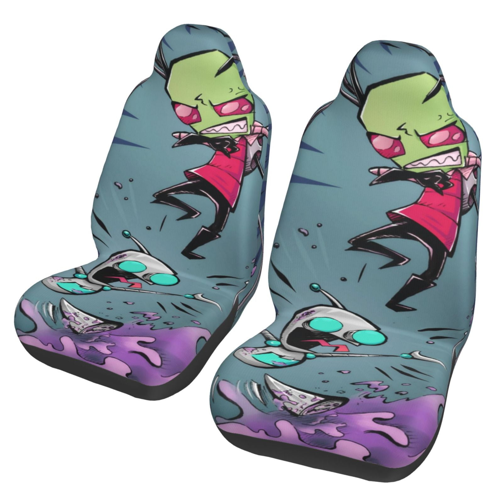 Invader Zim And Gir Car Seat Covers Accessories Vehicle Front Seat ...