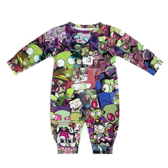 Invader Zim Baby Onesie Romper Footless Infant Long Sleeve Jumpsuit for Boys Girls