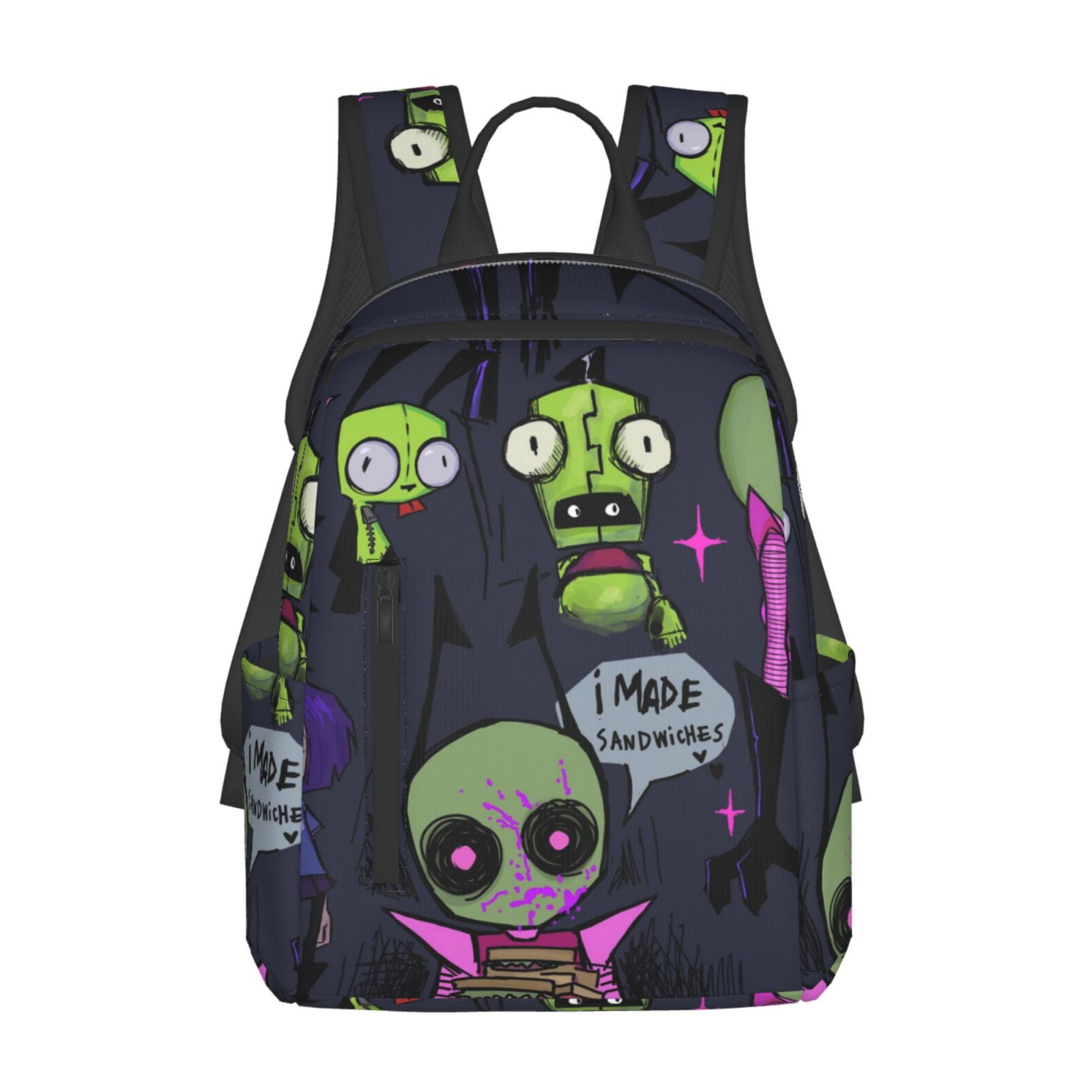 Invader Zim Backpack Student School Bag Bookbag Satchel Lightweight