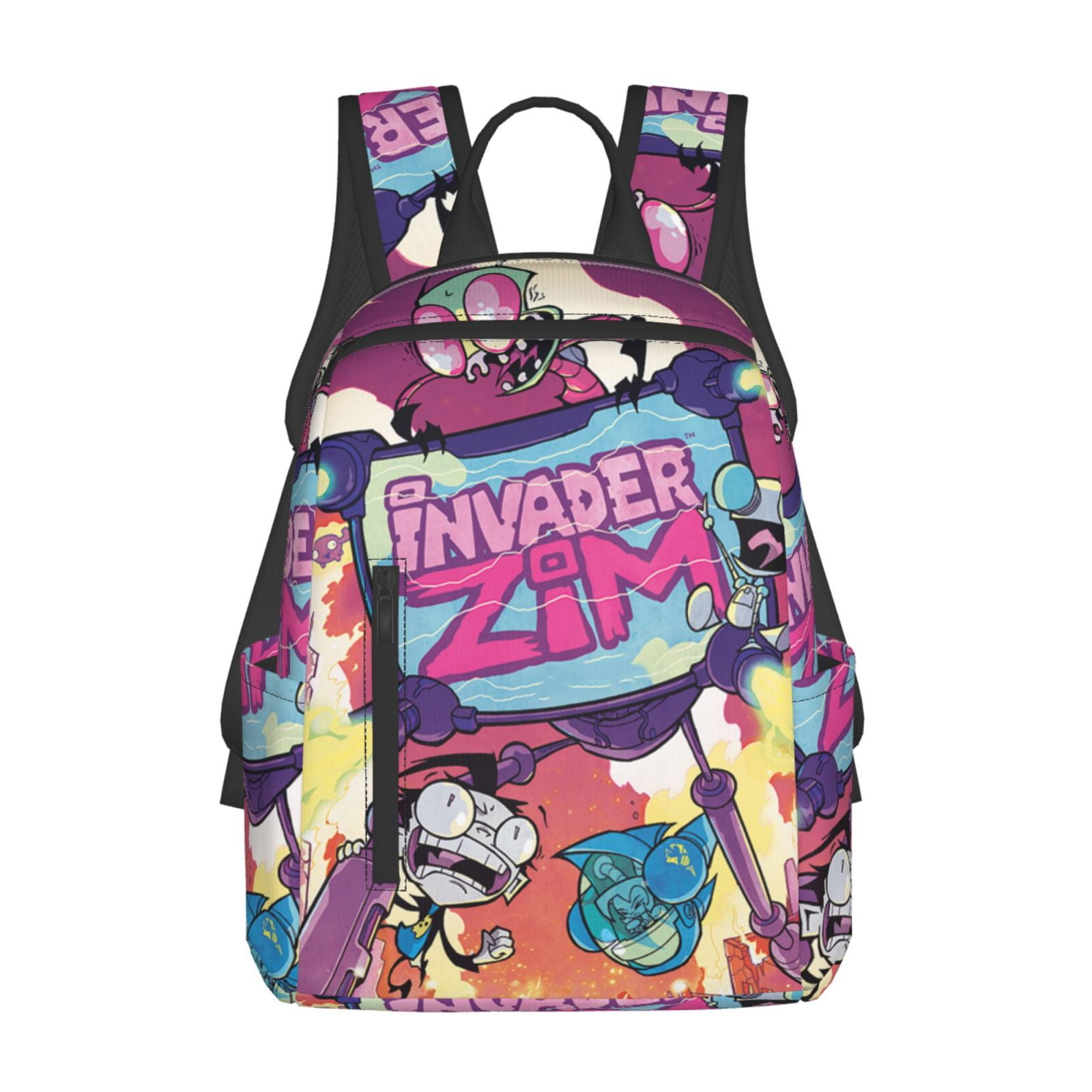 Invader Zim Backpack Student School Bag Bookbag Satchel Lightweight
