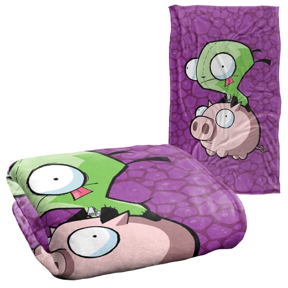 Invader Zim Blanket, 36"x58" Pig Riding Silky Touch Super Soft Throw Blanket