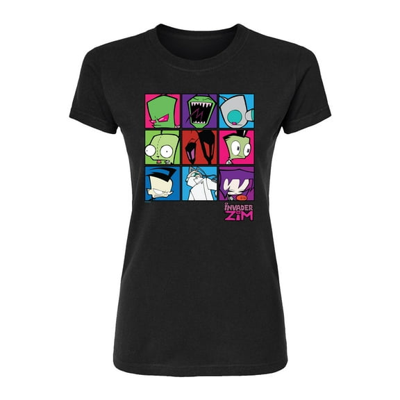 Invader Zim - Boxed Invader Gir - Juniors Fitted Short Sleeve Graphic T-Shirt