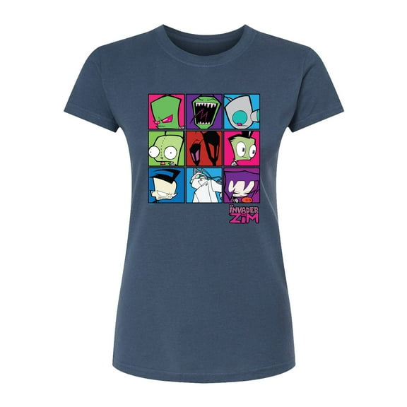 Invader Zim - Boxed Invader Gir - Juniors Fitted Short Sleeve Graphic T-Shirt
