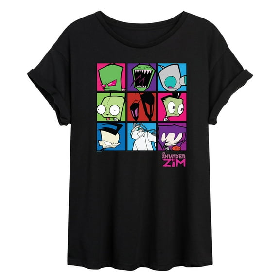 Invader Zim - Boxed Invader Gir - Women's Oversized Graphic T-Shirt
