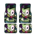 thumbnail image 1 of Invader Zim Car Floor Mats 4-Piece Full Set Front Rear Auto Foot Mats Carpets Car Foot Pad Interior Accessories Decor, 1 of 6