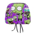 thumbnail image 1 of Invader Zim Car Headrest Cover 2 Pcs Vehicles Seat Pillow Cover Protector Accessories Decor Auto Front/Rear Seats Head Rest Cover 2 Pcs Universal Fit Most Cars Sedan SUV Van, 1 of 7