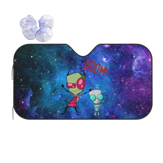 Invader Zim Car Windshield Sun Shade Auto Front Window Sunshade Cover Block Uv Rays Sun Visor Protector Car Accessories For Car Truck Suv Medium
