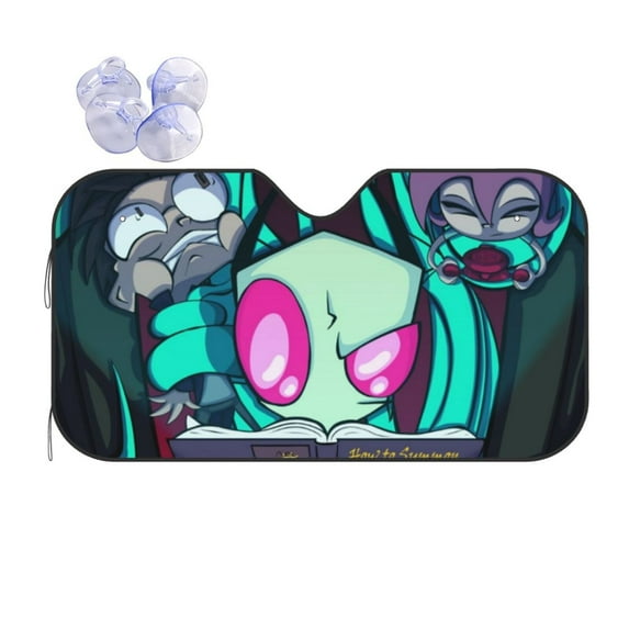 Invader Zim Car Windshield Sun Shade Auto Front Window Sunshade Cover Block Uv Rays Sun Visor Protector Car Accessories For Car Truck Suv Medium